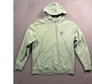 Obey Worldwide Men's Medium M Sage Mint Green Andre the Giant Logo Pullover Hood